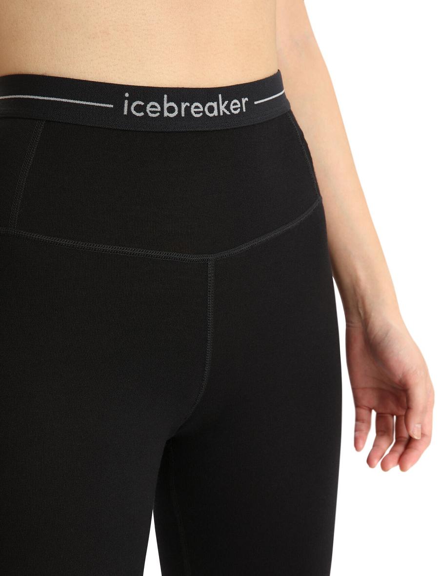 Base Layers Icebreaker Merino 260 Tech High Rise Leggings Damskie Czarne | PL 1095DFMN